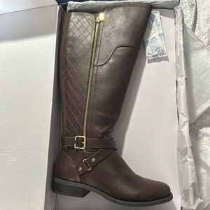 Brown GBG wide half boots